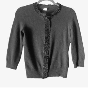 J. Crew Wool and Cashmere Button Up Cardigan Black
Size XS